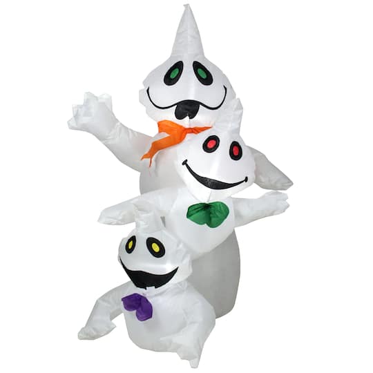 3.5Ft Lighted Inflatable Halloween Ghost Trio Outdoor Yard Decoration By Northlight in White/Black | 3.5 ft | Michaels®